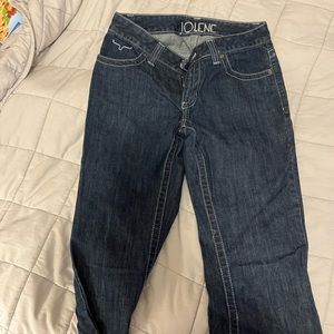 dark washed king ranch  jeans, never worn, great for long legs and super durable